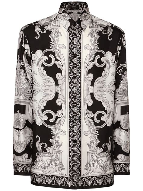 chemise versace homme noir et blanc|Versace .